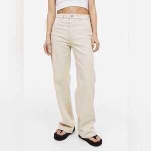 Wide Leg Twill Pants- H&M